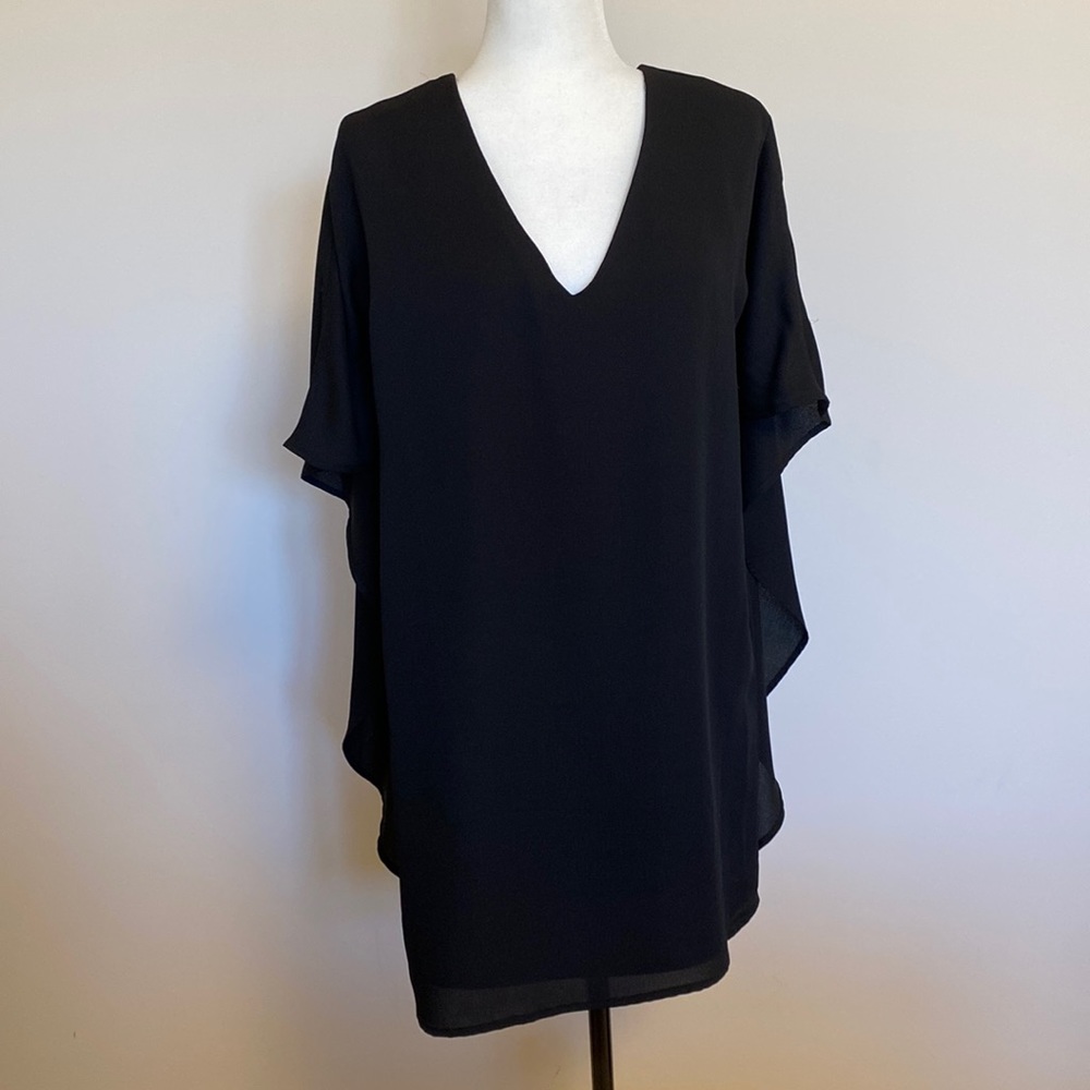 Cape dress or tunic top Black size small